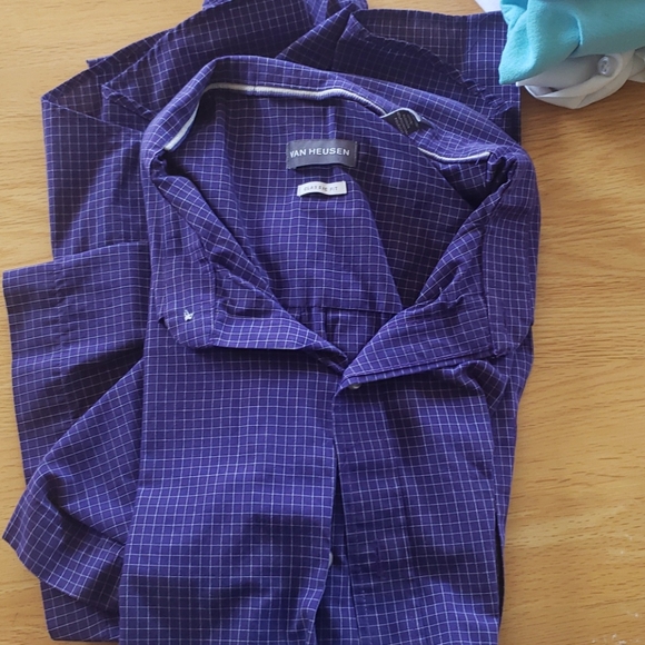 Purple and white checkered dress shirt - Picture 1 of 1